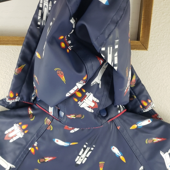 Korango Rain Jacket Rocket Spaceship Unisex Size 3Y - Picture 8 of 8